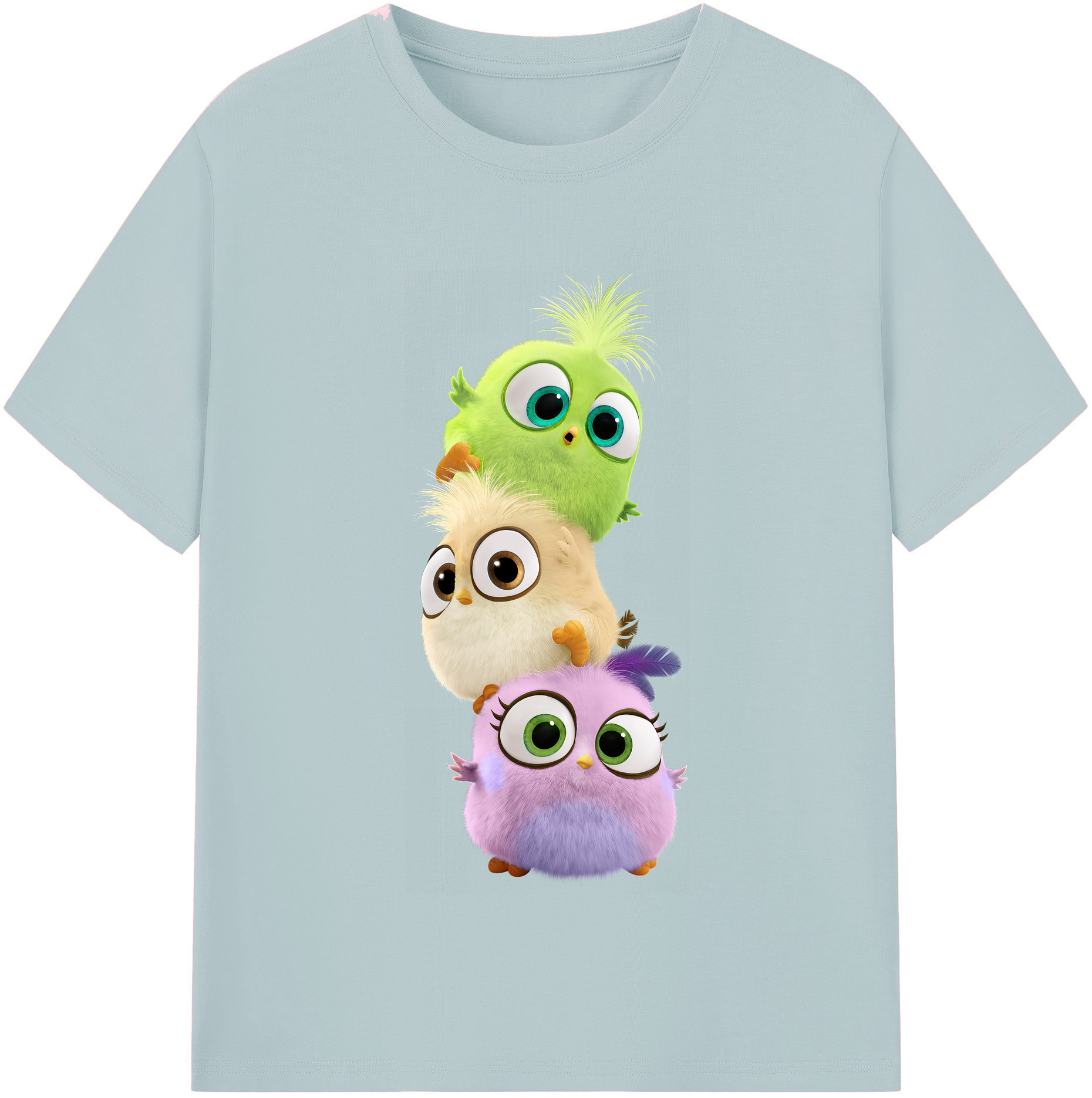 （画像用） Angry Birds アングリーバード 綿100％半袖Tシャツ（フロントプリント）